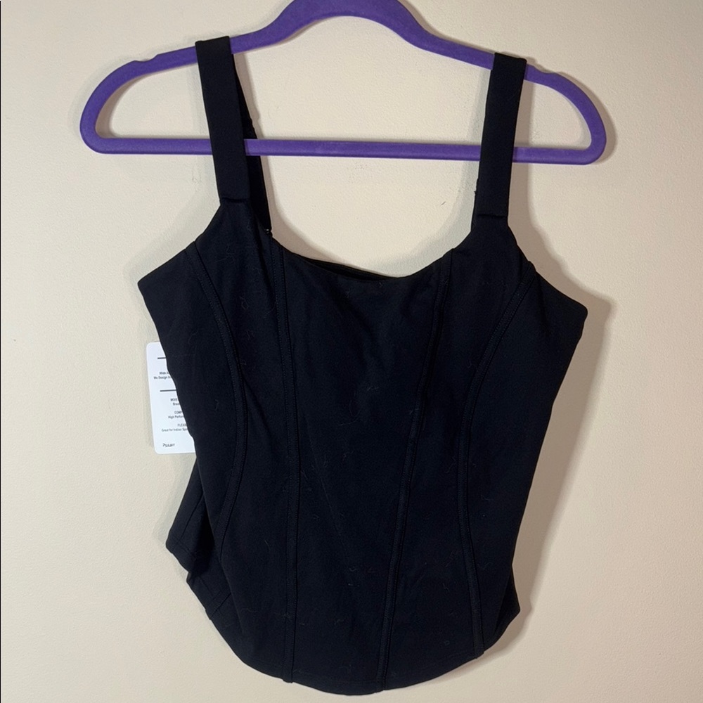 Black Bustier Cut Out Bodysuit